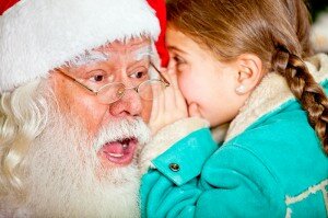 Telling Santa a secret